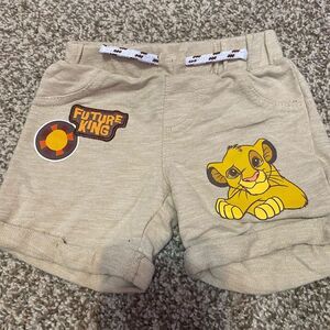 Disney Baby Lion King Simba Sweatshorts Unisex 3-6M Beige